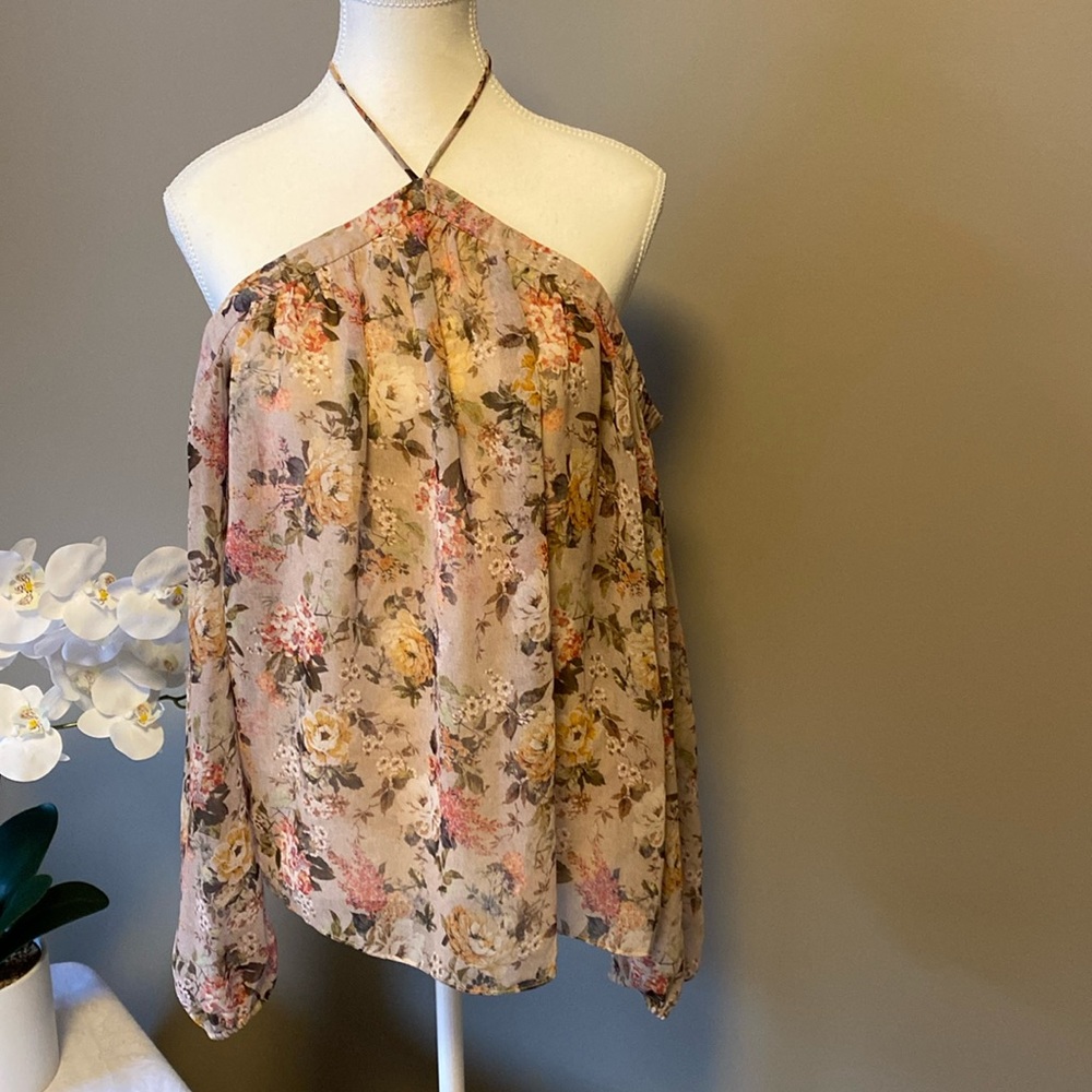 Bailey 44 off-shoulder halter style blouse